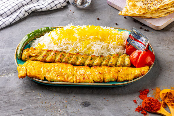 Chicken sultani Kabab with Rice